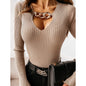 Women's Pullover Knit Ripped Long Sleeve Sweater Cardigan