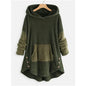 Women's Pullover Solid Colored Hoodie