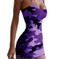Women's Sexy Sleeveless Camouflage Mini Dress
