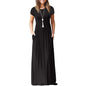 Women's Short Sleeve Loose Casual Long Dresses with Pockets