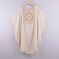 Women's Swimwear Cover Up Beach Dress Tassel Printing Hole