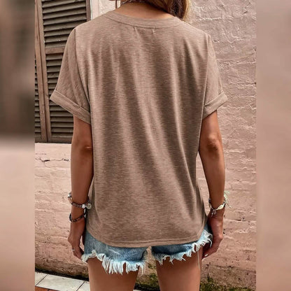 Women's T shirt V Neck