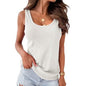 Women's Tank Top Plain Sleeveless Casual Basic U Neck Regular Cotton