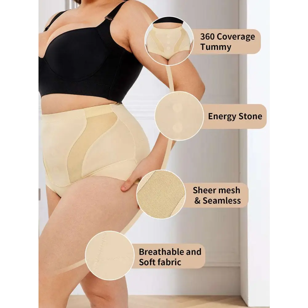 Womens Tummy Control High Waist Mesh Body Shaper