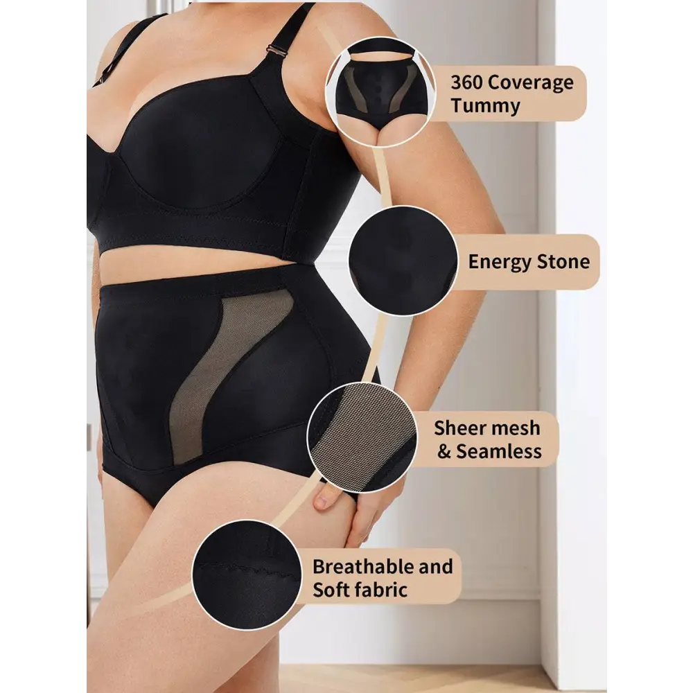 Womens Tummy Control High Waist Mesh Body Shaper