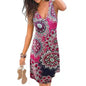Women's V-Neck A-Line Knee Length Skirt