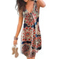 Women's V-Neck A-Line Knee Length Skirt