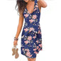 Women's V-Neck A-Line Knee Length Skirt