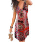 Women's V-Neck A-Line Knee Length Skirt