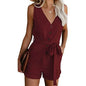 Women's V Neck Jumpsuits Casual Sleeveless Romper