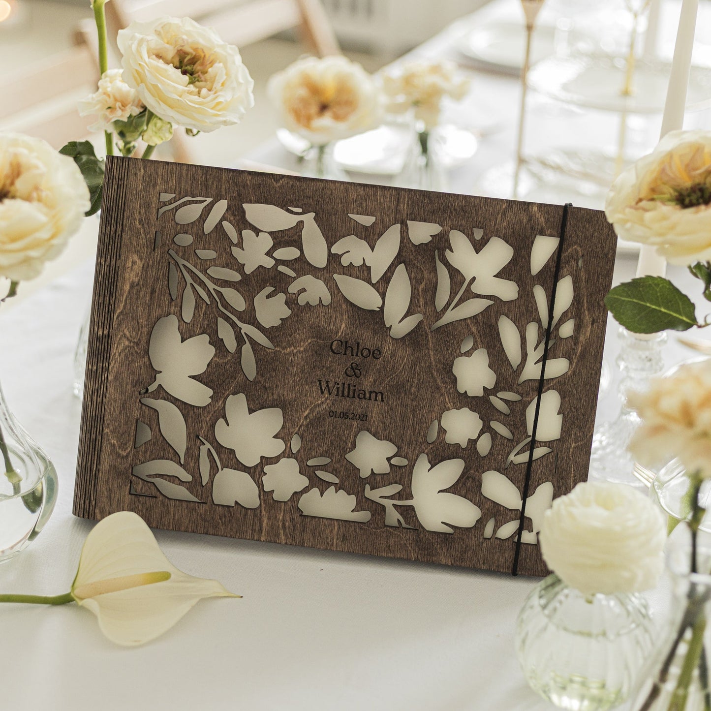 Wooden Photo Album - Floret