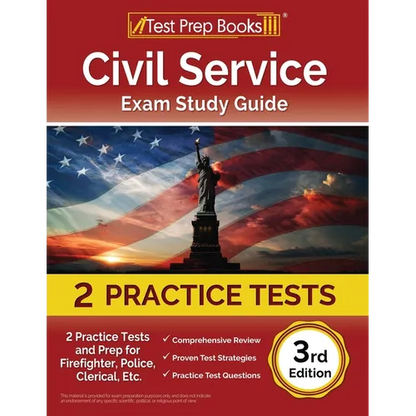Civil Service Exam Study Guide: 2 Practice Tests and Prep for Firefighter, Police, Clerical, Etc. [3rd Edition] - Paperback