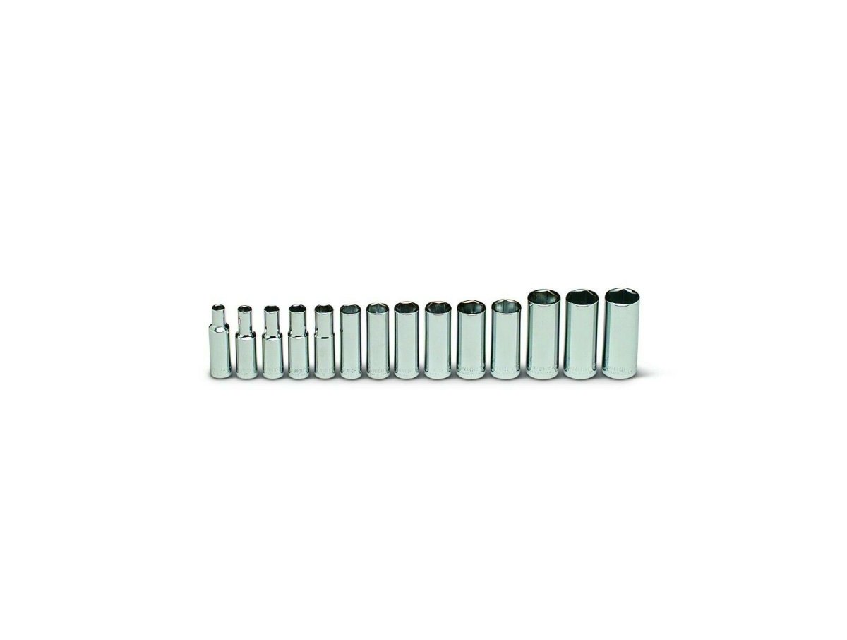 Wright Tool 6 Point Deep Socket Set 14 Piece 3/8" Drive Metric 355