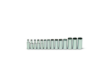 Wright Tool 6 Point Deep Socket Set 14 Piece 3/8" Drive Metric 355