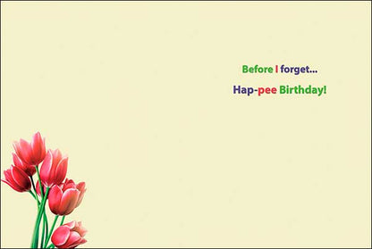 Birthday Card - Hap-pee Birthday