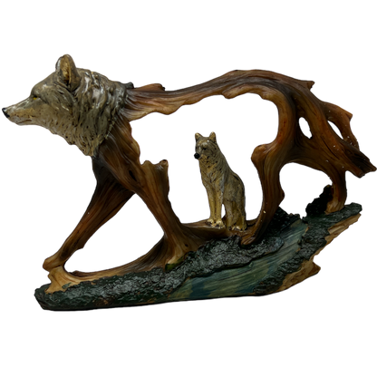 Wolf In A Wolf Figurine