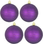 4" (100mm) Commercial Shatterproof Ball Ornament - Diva Purple - 4 Pack