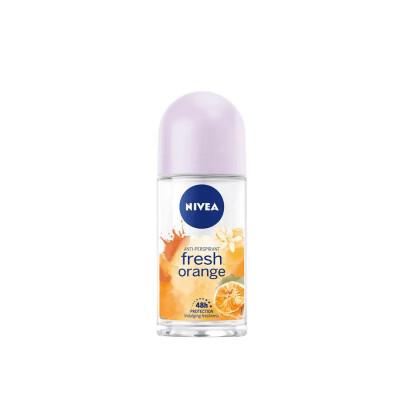 Nivea Fresh Orange Roll-On Deodorant: All-Day Freshness, Alcohol-Free, Citrus Scent, and Gentle Odor Protection - 1.69 fl oz