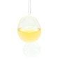 Glass Wine Glass Ornament - Chardonnay