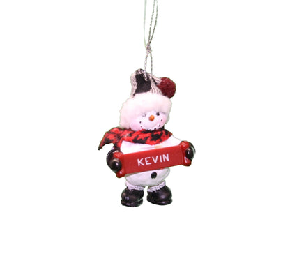 Cozy Snowman Ornament (Letters G - R) -
