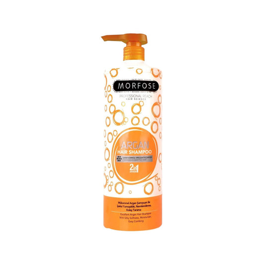 Morfose Argan Shampoo for Damaged Hair - 1000ml, Nourishing & Moisturizing, Natural Hair Care