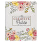 KJV Holy Bible, My Creative Bible, Faux Leather Flexible Cover - Ribbon Marker, King James Version, White Floral - Leather