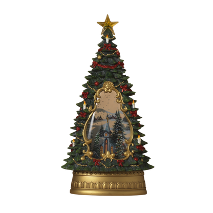 Lighted Tree Spinning Waterglobe -