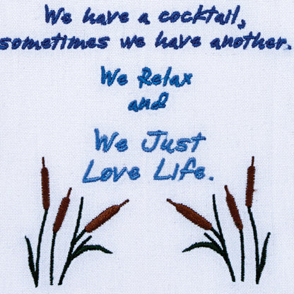 Things To Do At The Lake Embroidered Dish Towel
