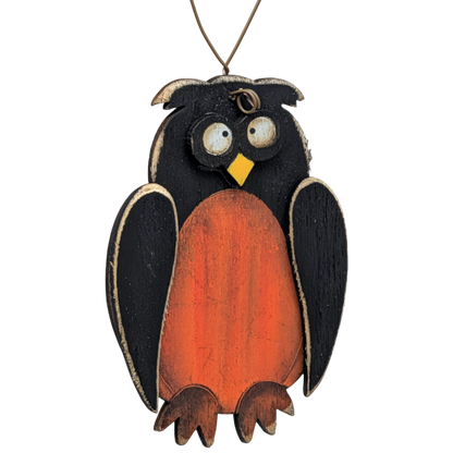 The Goofy Owl Wooden Ornament