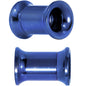 2G Blue Anodized Titanium Steel Screw Fit Tunnel Plug Set