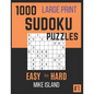 1000 Large Print Sudoku Puzzles: Sudoku Puzzle Book For Adults - Paperback