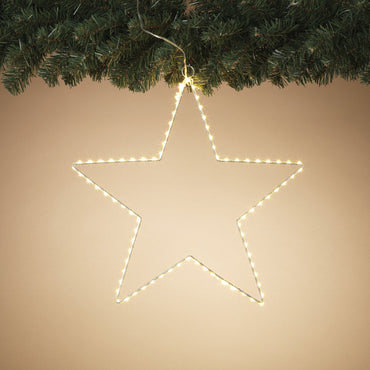 Lighted Metal Star - 15 Inch - Warm White