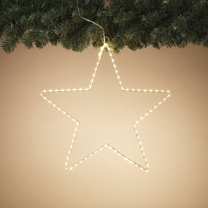 Lighted Metal Star - 15 Inch - Warm White
