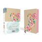 NIV, Journal the Word Bible for Teen Girls, Imitation Leather, Gold/Floral: Includes Hundreds of Journaling Prompts! - Hardcover
