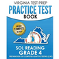 VIRGINIA TEST PREP Practice Test Book SOL Reading Grade 4: Preparation for Computer Adaptive Testing (CAT) - Paperback