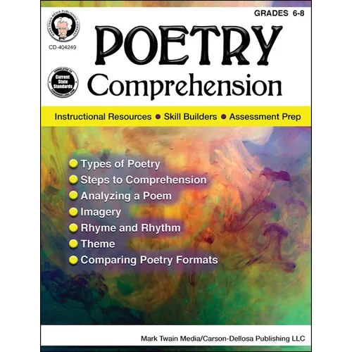 Poetry Comprehension, Grades 6 - 8 - Paperback