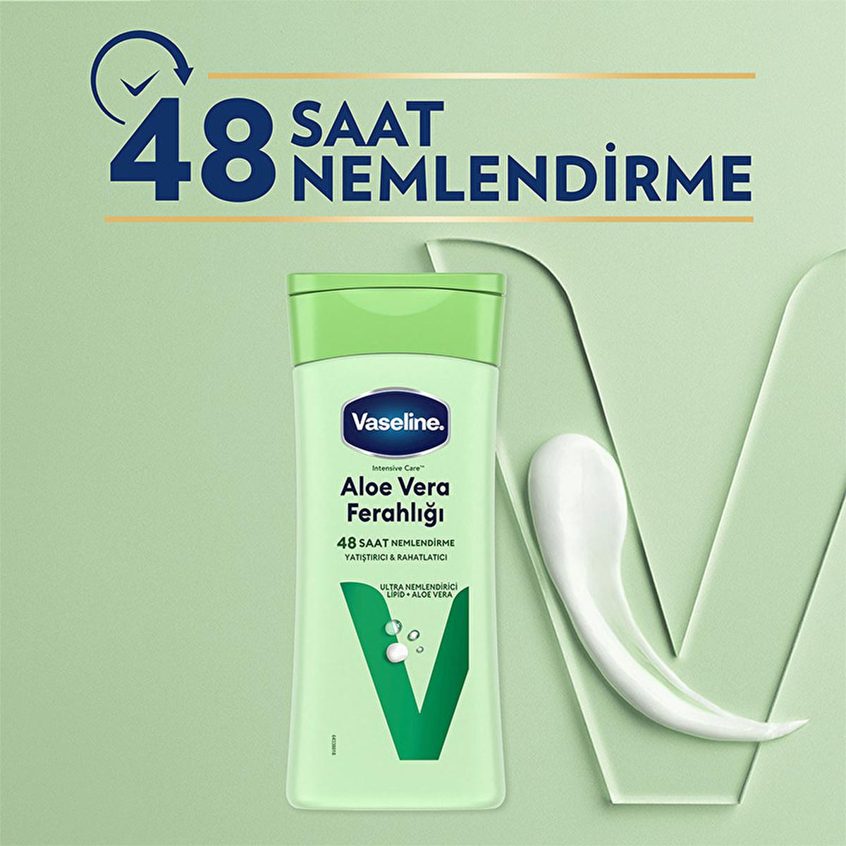 Vaseline Aloe Vera Body Lotion - 48 Hour Moisturization for Dry Skin - Non-Greasy & Dermatologically Tested