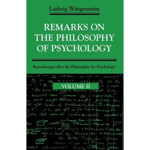 Remarks on the Philosophy of Psychology, Volume 2 - Paperback