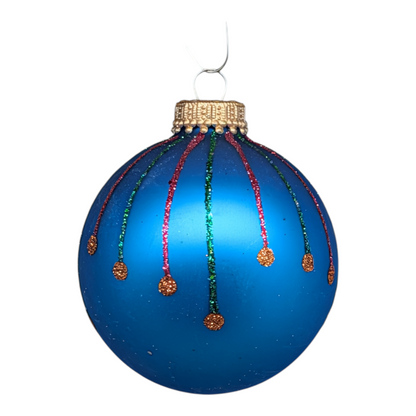 Krebs Value Glass Ornament 4 pack - Neon Drip