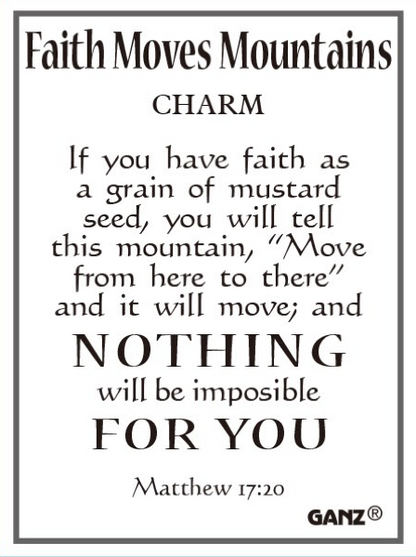 Faith Moves Mountains Charm - A Symbol of Empowering Belief