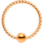20G 5/16 Rose Gold Tone Anodized So Twisted Captive Style Seamless Ring