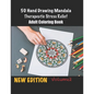 50 Hand Drawing Mandala Therapeutic Stress Relief Adult Coloring Book: Amazing Mandala's Collection For Meditation, Relaxation and Stress Relief Desig - Paperback
