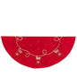 Red and Gold Sequin Embossed Tree Skirt - 60 Inch