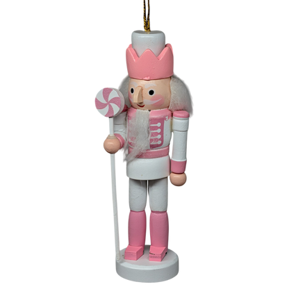 Pink And White Nutcracker Ornament - Set Of 5