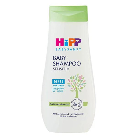 Hipp Organic Baby Shampoo 200ml - Tear-Free, Gentle Cleansing for Sensitive Skin & Healthy Hair with Almond Extract