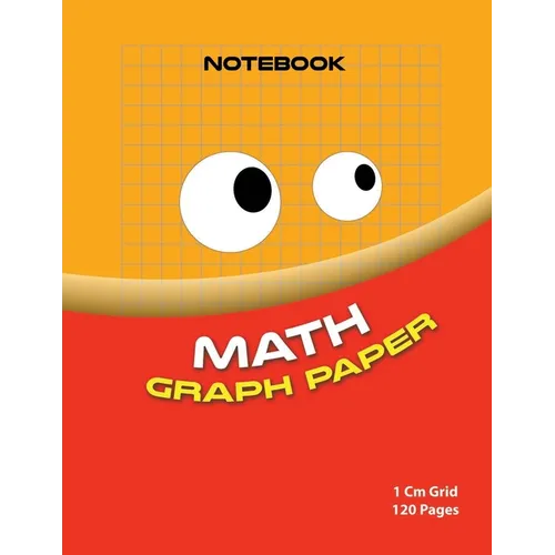 Math graph paper ( red edition ): 1cm size graph paper grid ( Color: Red 120 pages ) - Paperback