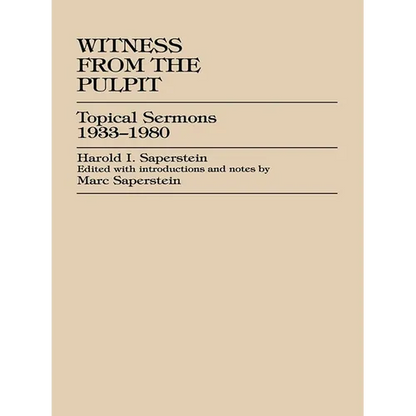 Witness from the Pulpit: Topical Sermons, 1933-1980 - Paperback