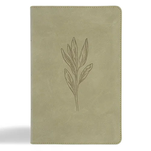 CSB Large Print Personal Size Reference Bible, Digital Study Edition, Sage Suedesoft Leathertouch, Indexed - Imitation Leather