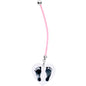 Handcrafted Pink Precious Footprints Dangle Pregnancy Belly Ring