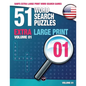 Sam's Extra Large Print Word Search Games: 51 Word Search Puzzles, Volume 1: Brain-stimulating puzzle activities for many hours of entertainment - Paperback